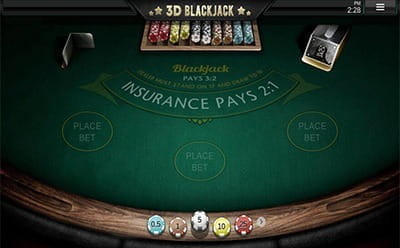Online kasínová hra 3D Blackjack